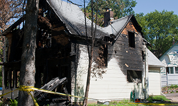 Fire Damage Insurance Claim Adjuster