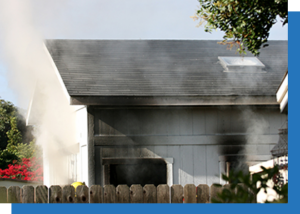 Fire Damage Claims: Burned property with claim documents